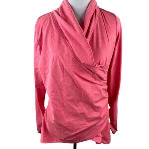 Lija Women's Pink Wrap Zip Jacket Size Medium